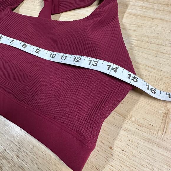 Athleta Exhale Rib Bra Coffeeberry Women's Size Medium D-DD New With Tags - Picture 8 of 9